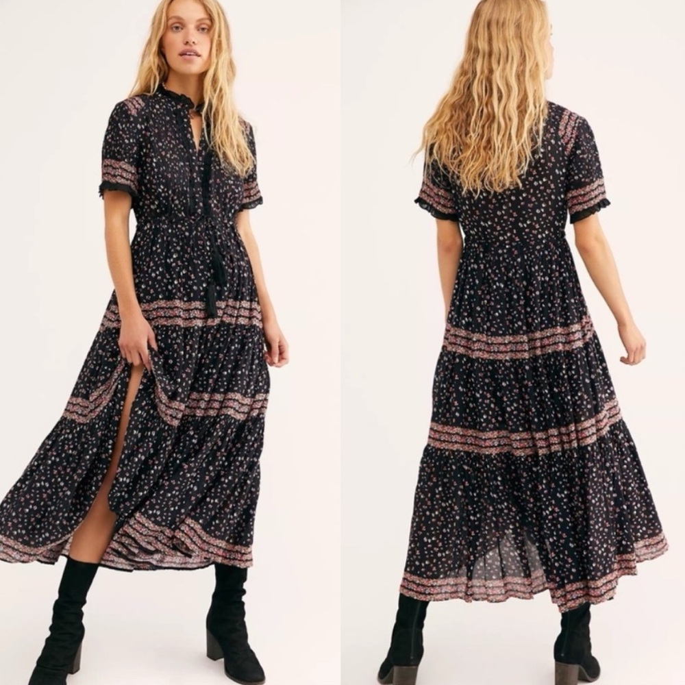Free People Rare Feeling Printed Maxi
